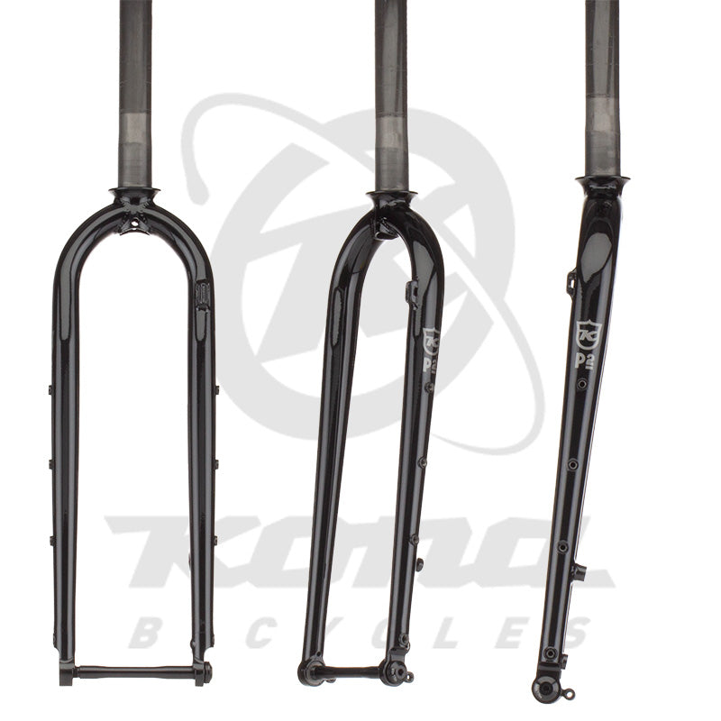 Fork- Rove- cromo- 405mm A/C, 50mm OF, 12x100 TA, FM disc (140/160), gloss metallic black